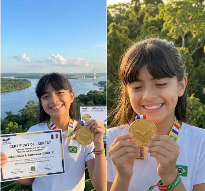 Jovem escritora de Manaus, do Salesianas Mazzarello, vence concurso de escrita na França e leva a voz da Amazônia ao cenário internacional