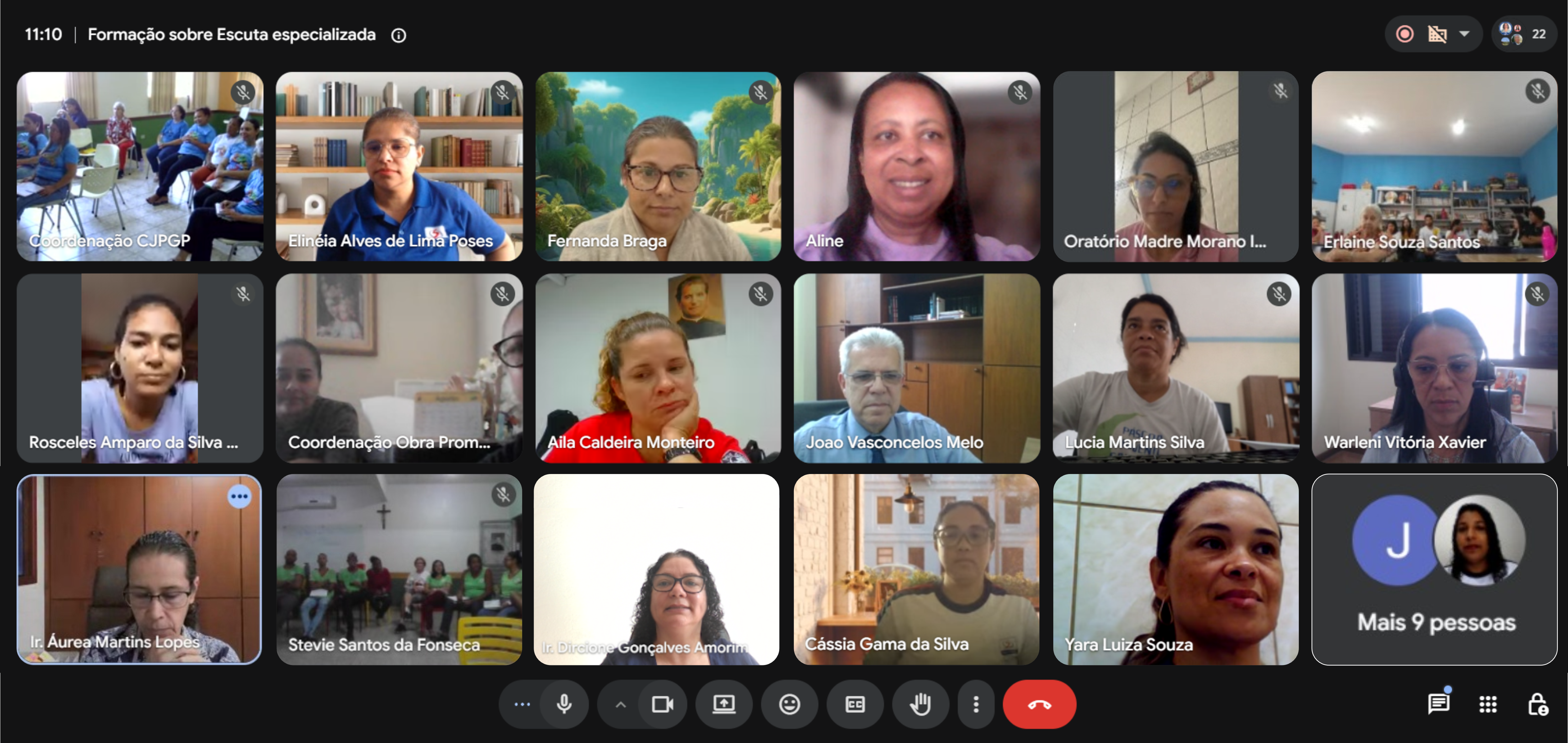 Encontro formativo com as Obras Sociais da Inspetoria Madre Mazzarello- BMM sobre Escuta Especializada