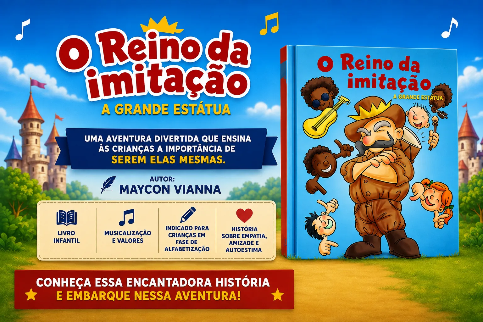 Professor Maycon Vianna lança livro infantil didático e destina exemplares às crianças da Casa Dom Bosco